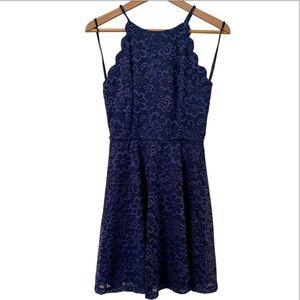 by & by Girls Navy Lace Skater Dress Size 5